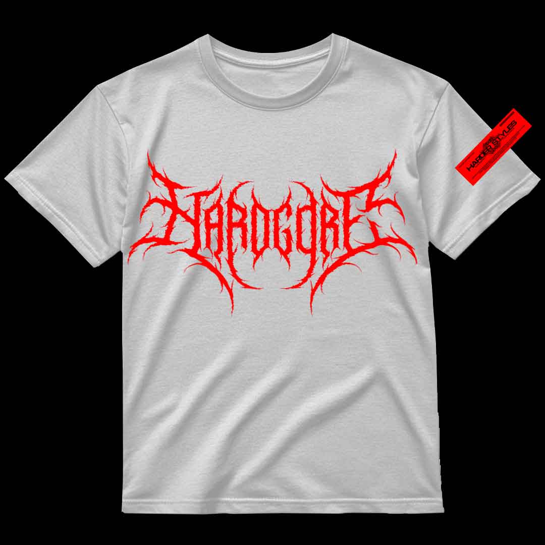 HARDGORE TSHIRT WHITE — HARDER STYLES - HARDGORE merchandise